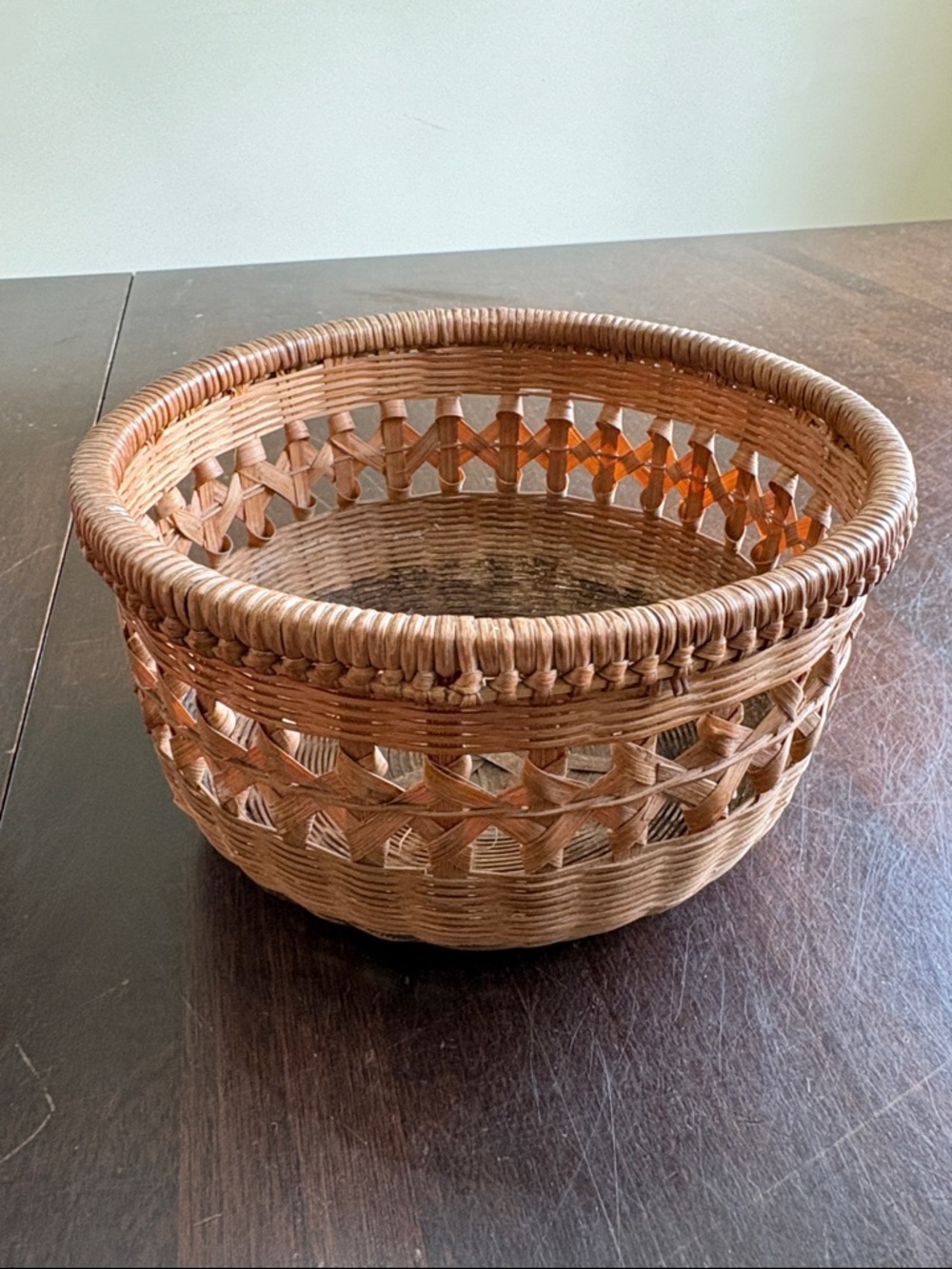 Handwoven Natural Brown Wicker Basket